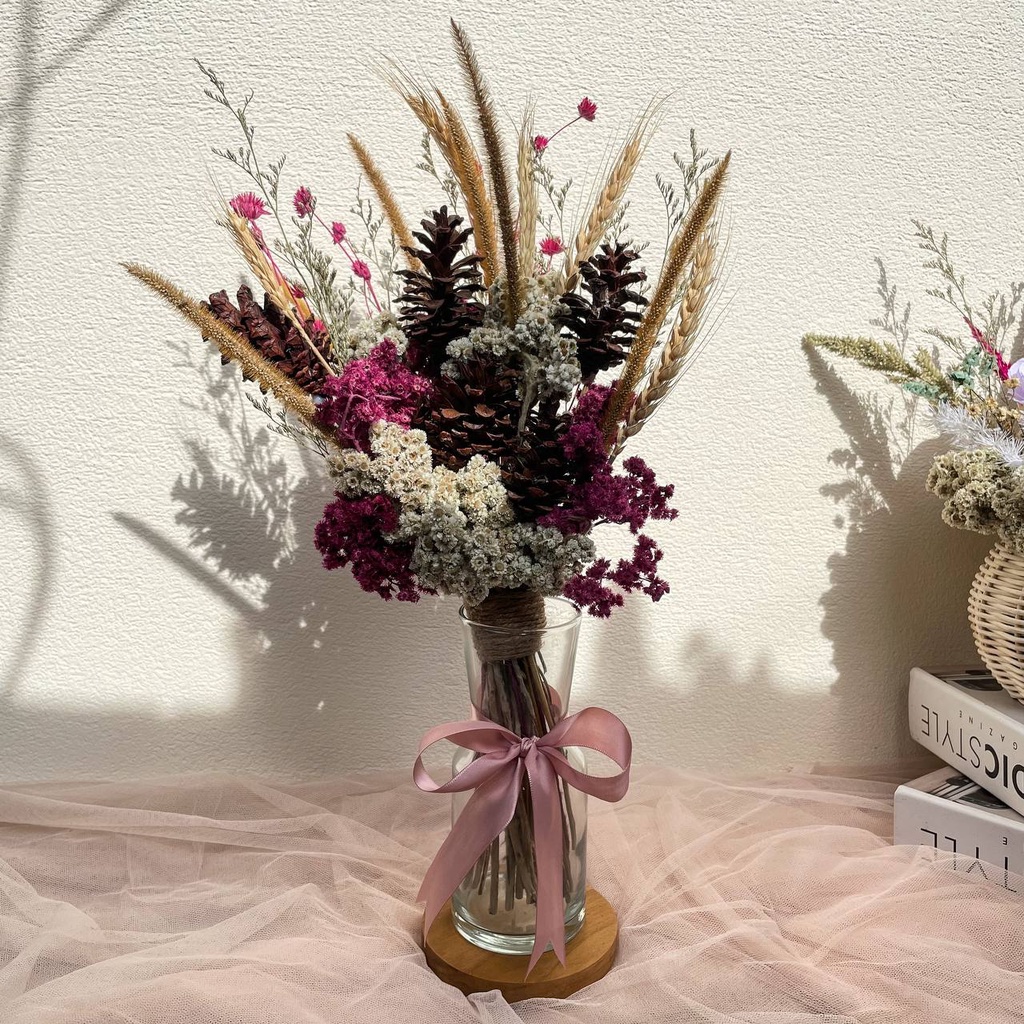Oria setBianca set | satu set bunga kering |  | bunga kering | hiasan meja | dekorasi ruangan | bung