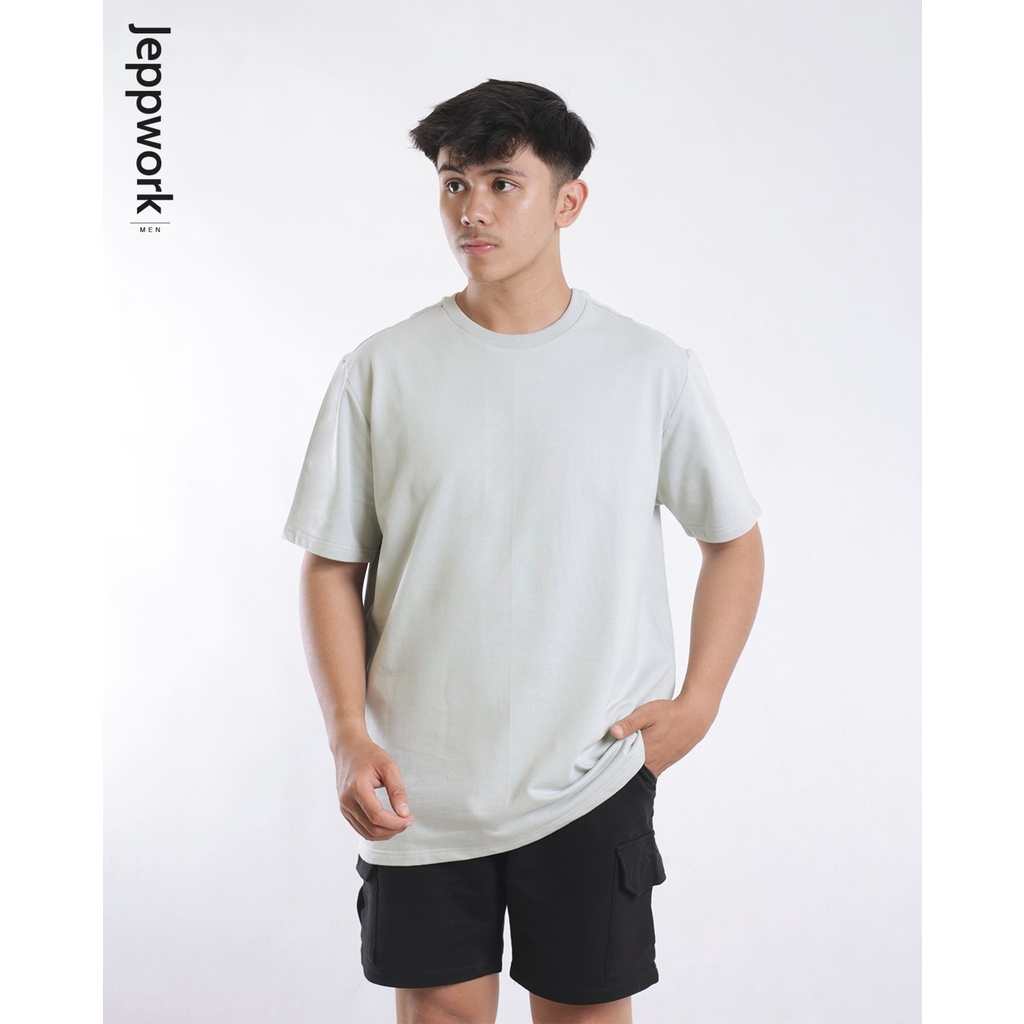 Jeppworks T-SHIRT Kerah Bulat Lengan Pendek Terry Seafoam Green