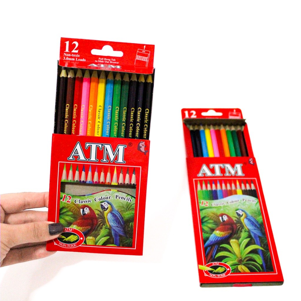 

12PCS PENCIL WARNA KAKA TUA LUCU / ALAT TULIS KD260