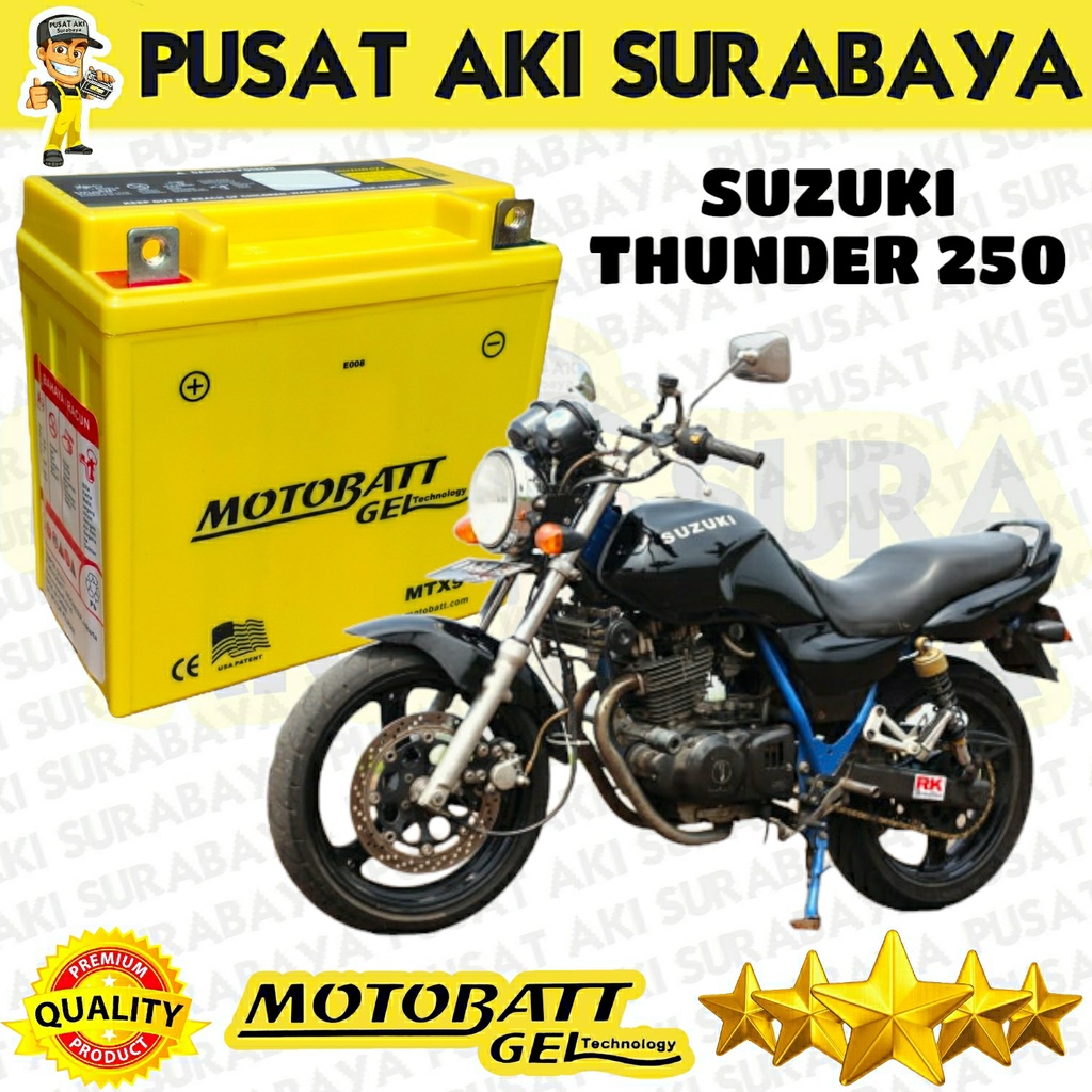 PROMO PRODUK BARU MOTOBATT MTX9 12V 9AH MOTOR SUZUKI THUNDER 250 BENELLI PETAGONIAN EAGLE APRILIA RS 125 YB7A