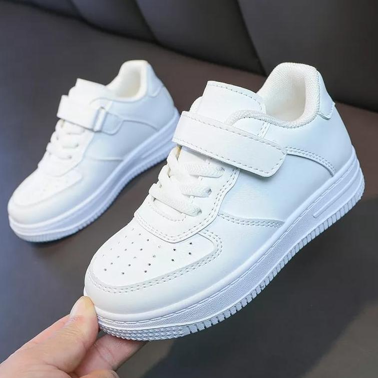 TREN TERBARU Sepatu Anak Laki Laki Perempuan Putih Polos Full Putih ( PP )