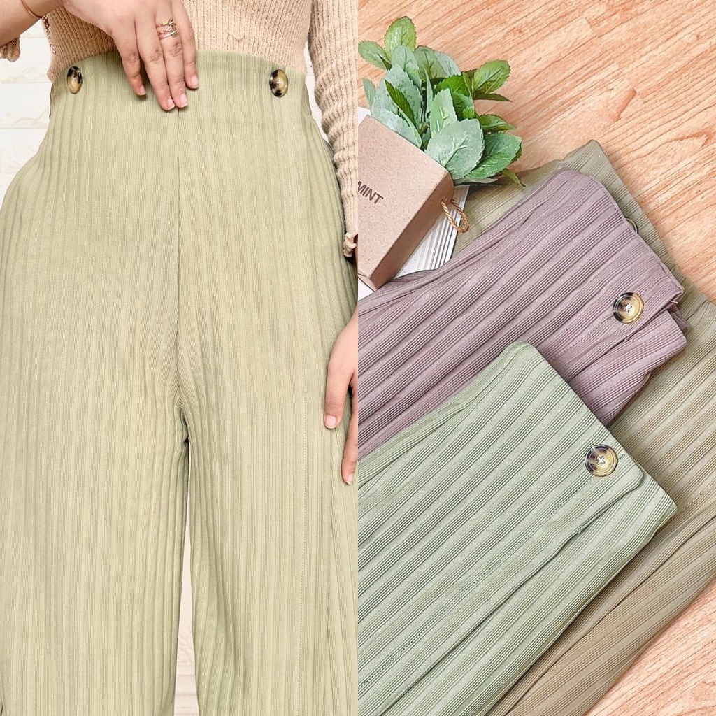 VS - Celana Kulot Claudia Kulot Pants Knit Premium