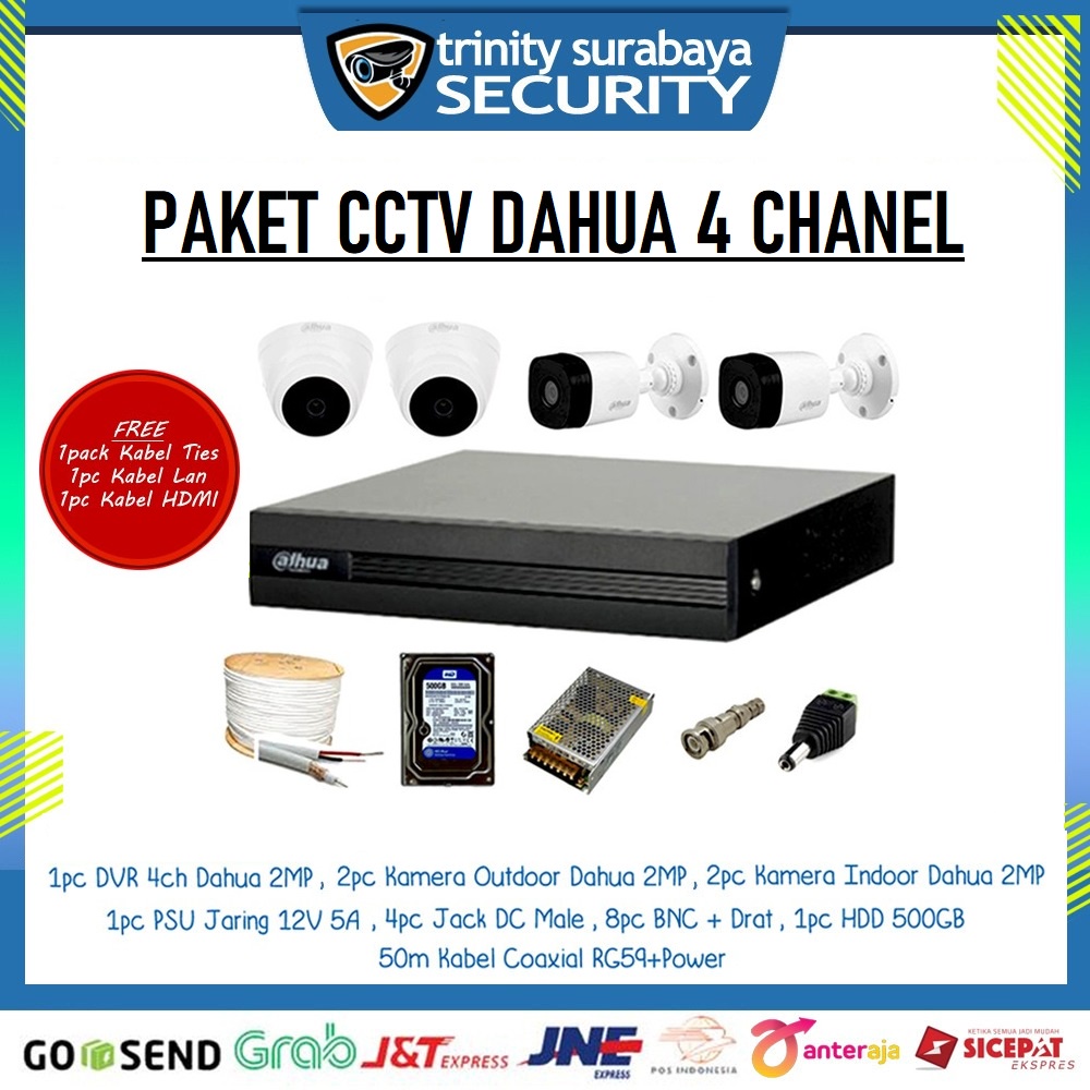 Paket CCTV 4ch DAHUA