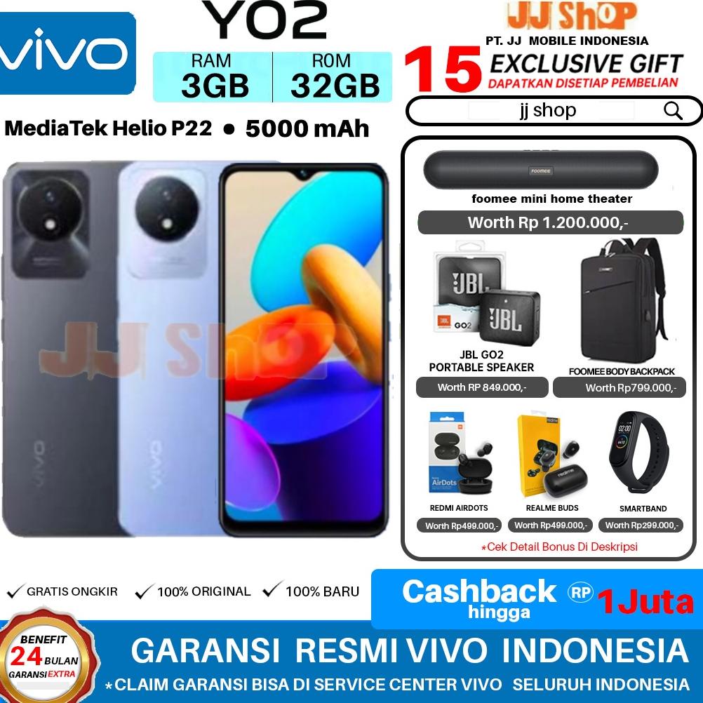 VIVO Y02 3/32 GB RAM 3GB ROM 32GB & Y01 2/32 GB RAM 2GB ROM 32GB GARANSI RESMI