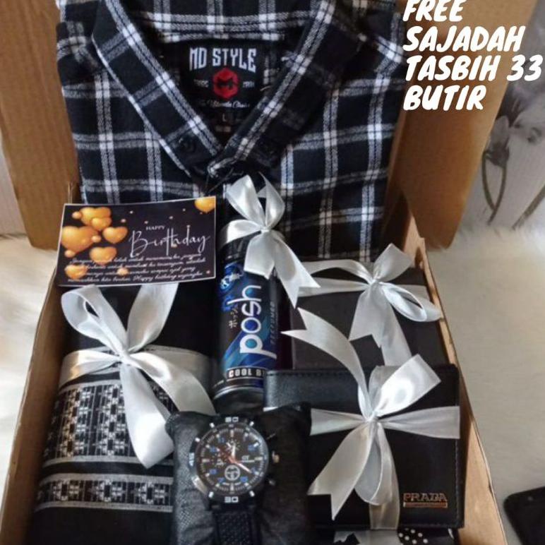 

Hampers T-Shirt Dan Kemeja Cowo || Gift Box Cowok || Hadiah Ulang Tahun || Anniversary || Wedding || Graduation || Hampers Ramadhan || Hampers Lebaran