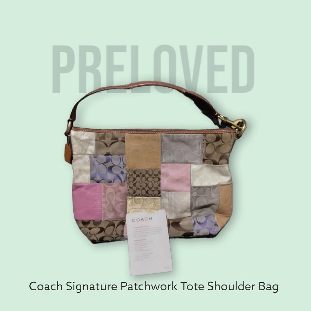 Coach Signature Patchwork Tote Shoulder Bag (Preloved Authentic Original)