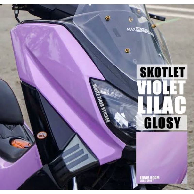 SKOTLET MOTOR WARNA VIOLET LILAC 1MX45CM