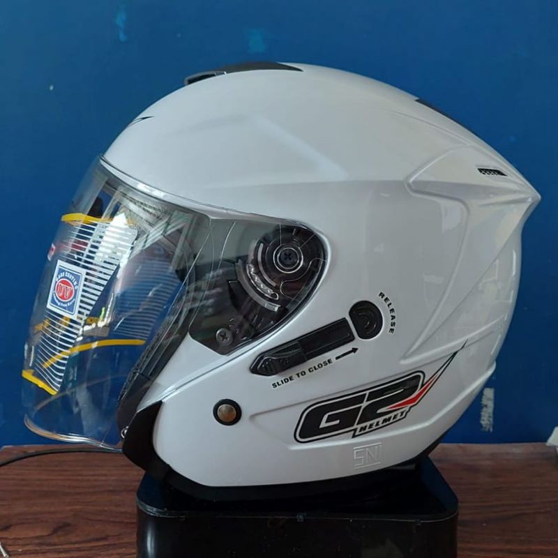 HELM G2 OPTIMEX SOLID PAKET GANTENG SPOILER,SNI