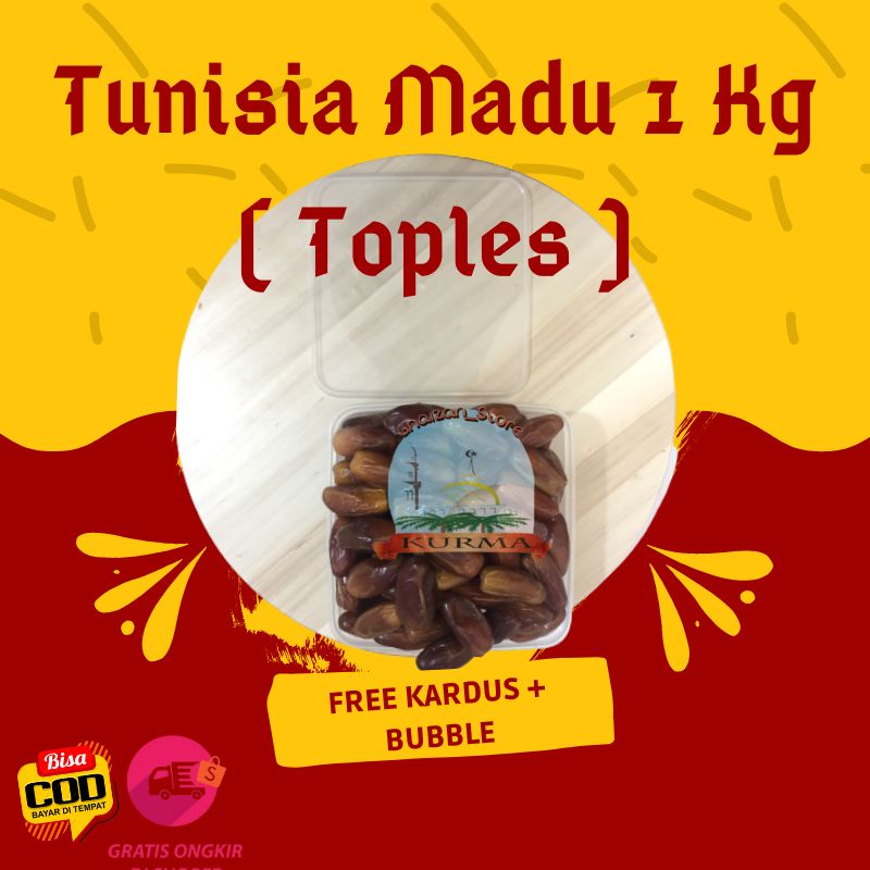 

KURMA TUNISIA MADU 1 Kg Toples / KURMA TUNIS MADU / OLEH OLEH HAJI DAN UMROH / Premium Quality