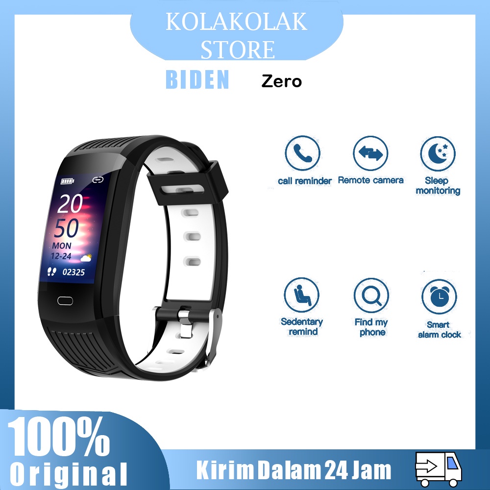 BIDEN Jam Tangan Pria/Wanita Anti Air Smart Watch Zero Olahraga Santai Multiple Function Modes Display Tali Silikon Smart Watch