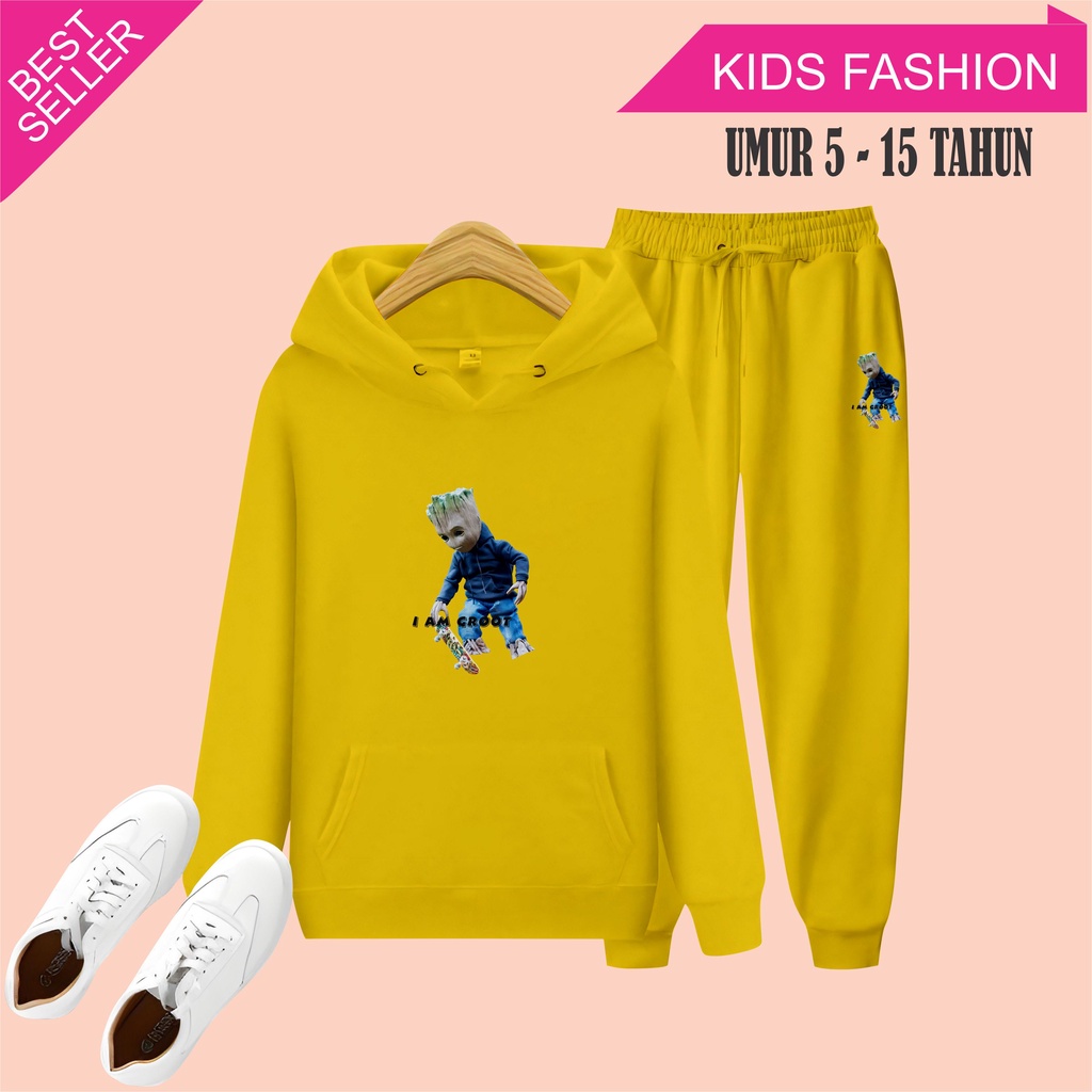 MCL - Setelan Anak Sweater Hoodie I AM GROOT