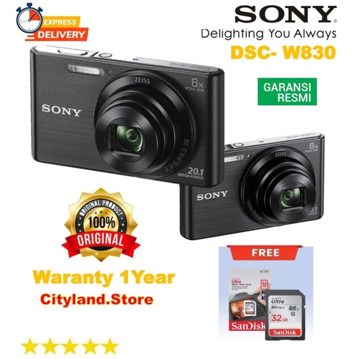 Best Seller Camera Digital Sony Cybershoot Dsc W830 / Resmi