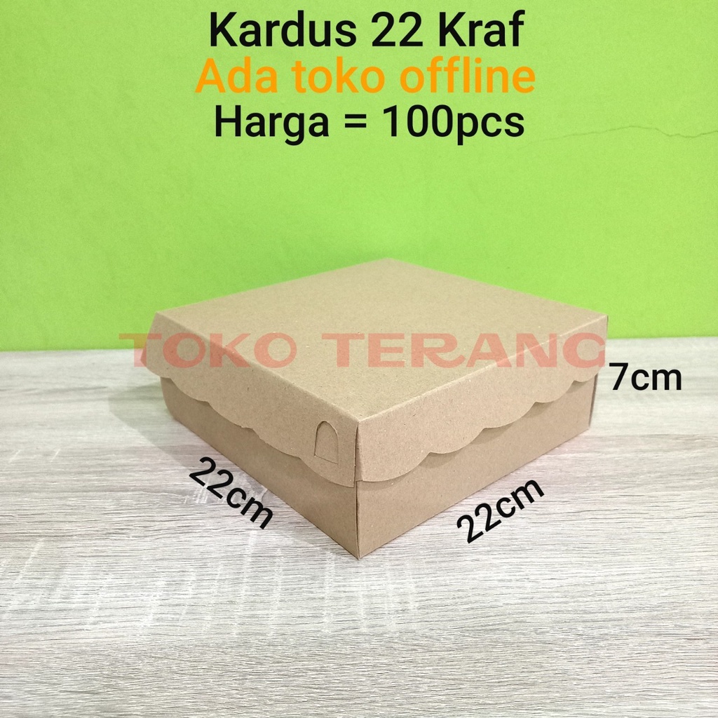 

Kardus coklat 22x22 kraf 350gsm kardus nasi coklat