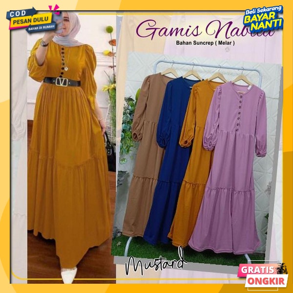 Baju Ghamis Wanita Muselim Gami Dewasa Nyaman Digunakan Dress Terbaru 2023 Gsmis Terbaru Wanita 2023