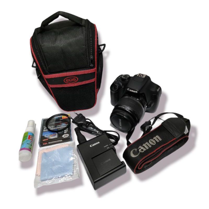 canon dslr 1200 d fullset free lensa fix tripod dll