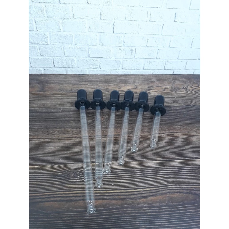 Pipet Kaca Tumpul Dan Karet Hitam Isi 10pcs