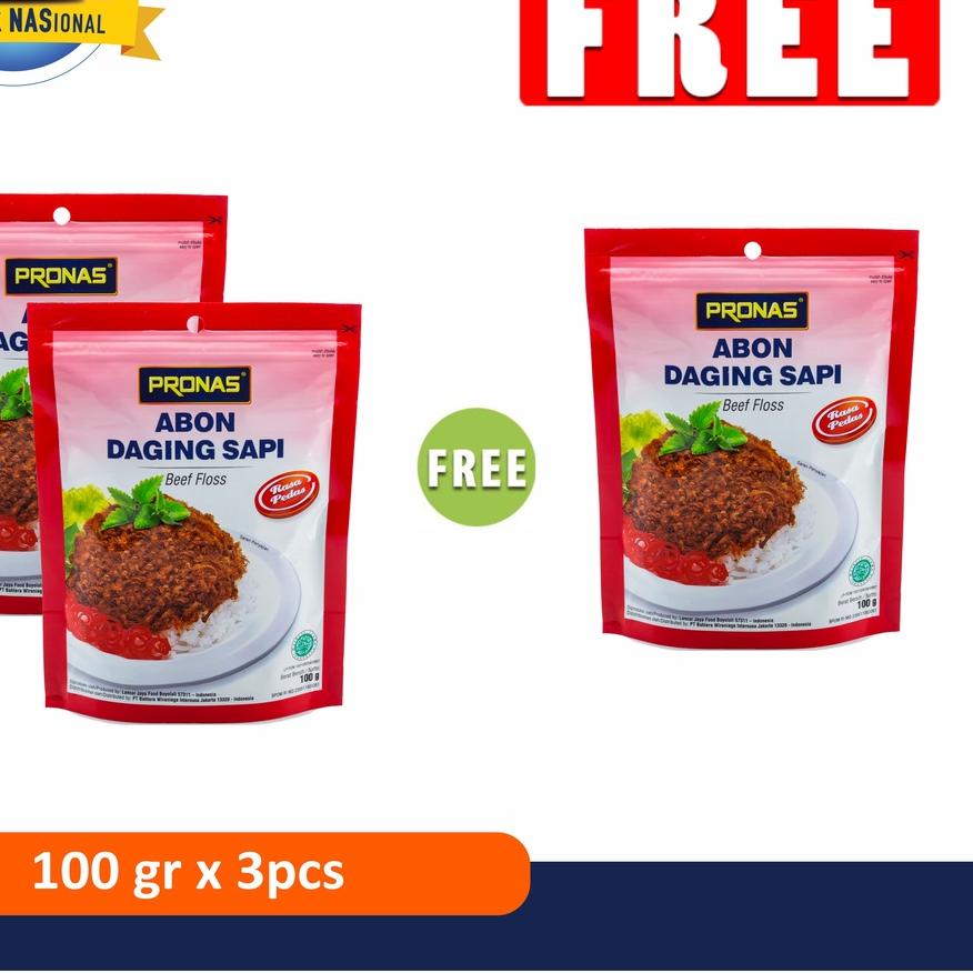 

➻ PRONAS Abon Chili 100 gr Buy 2 Get 1 ➹