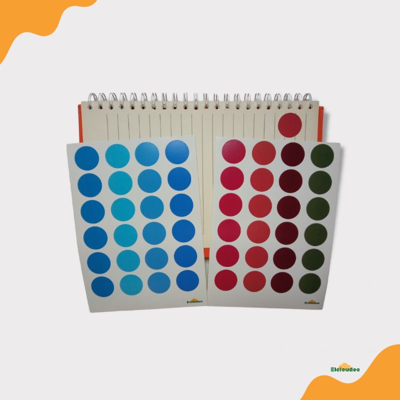 

Sticker Bulat | Dot Sticker Warna 02 | A6 isi 24 pcs/dot |Ø +-2cm