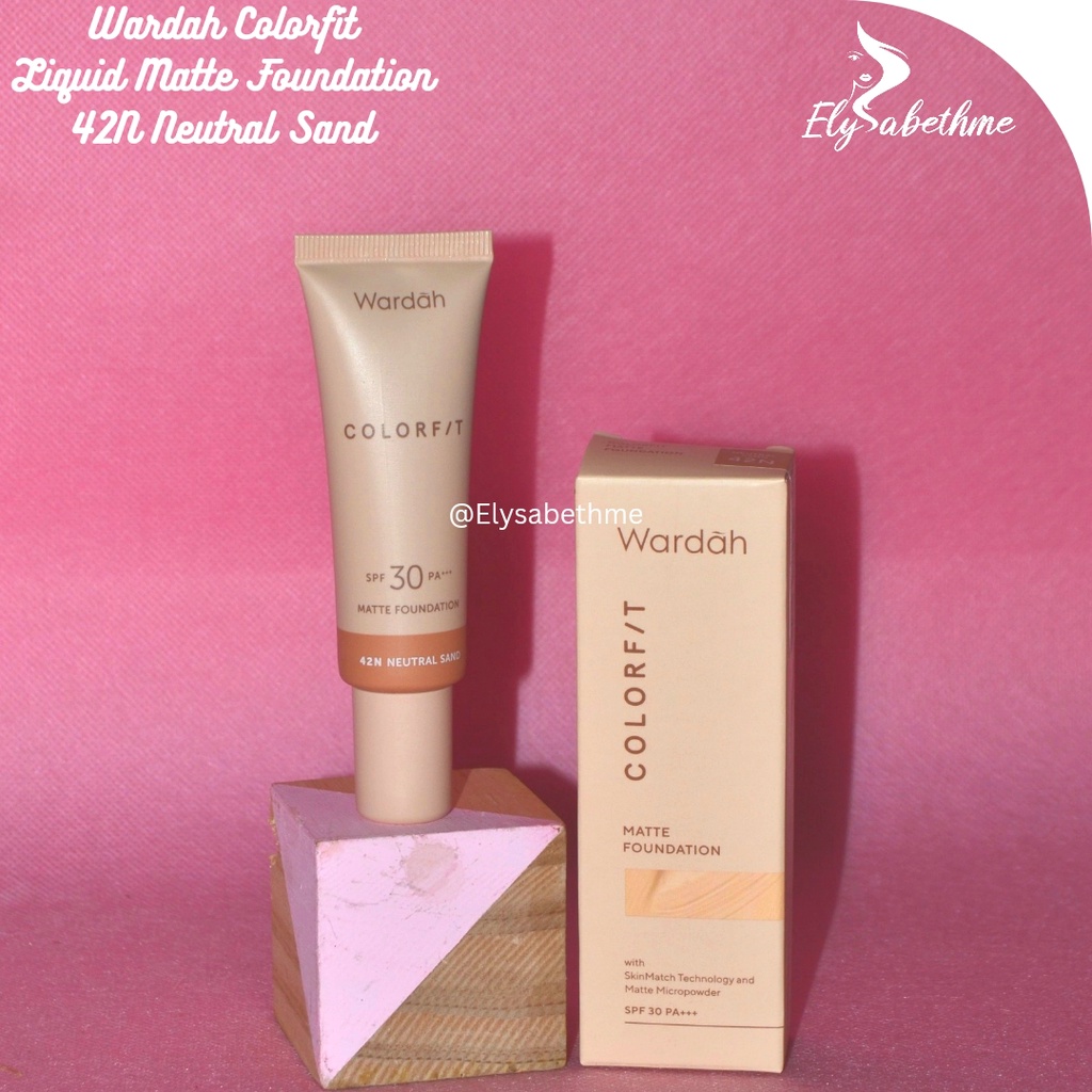 ✿ELYSABETHME✿ 🅆 🄰 🅁 🄳 🄰 🄷 Wardah Colorfit Matte Foundation alas bedak menutup pori full coverage