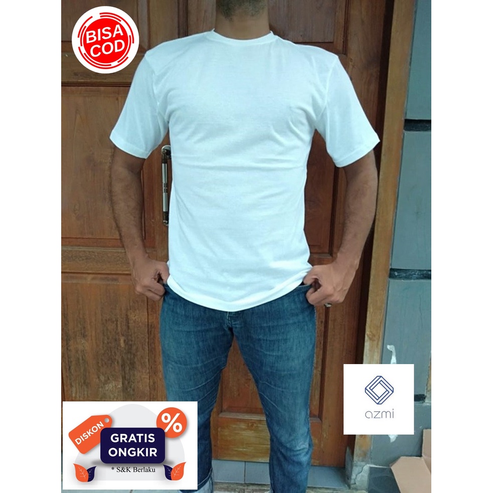 Promo Kaos Polos Lengan Pendek Cotton Combed 30s Putih Termurah!!!