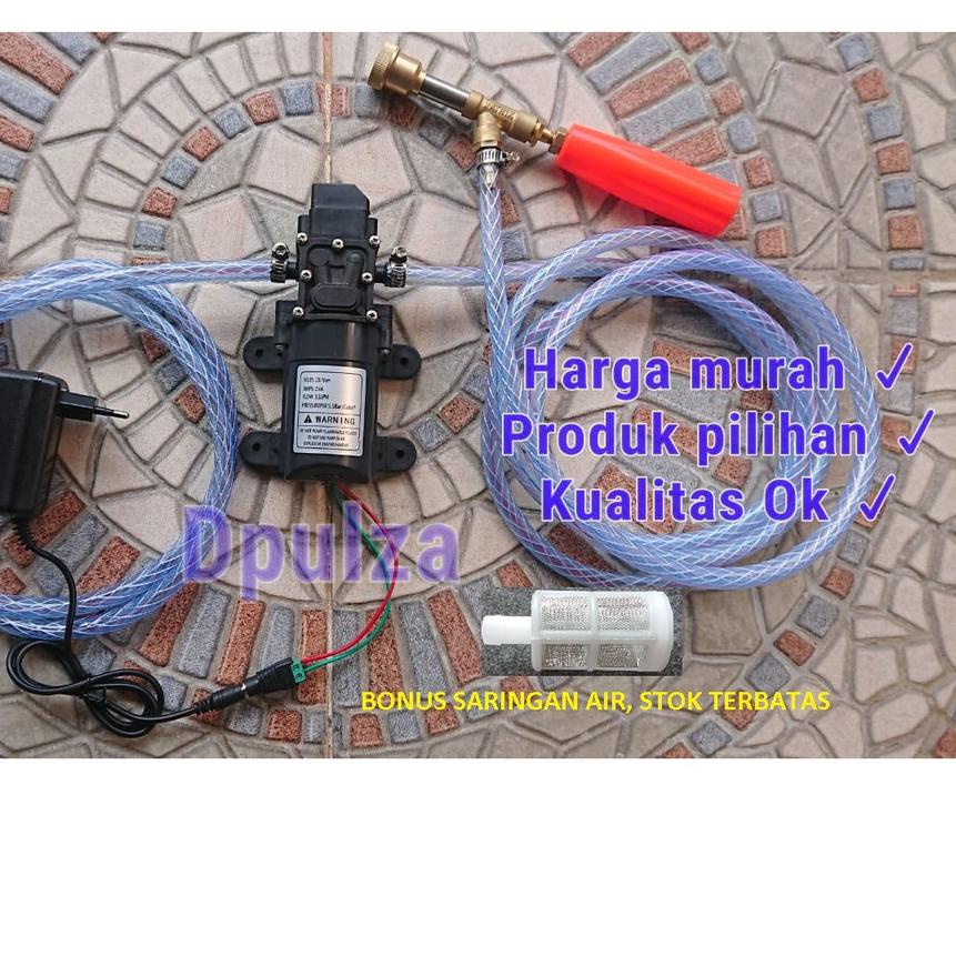 ❂ Paket hemat-2 lengkap 80 PSI pompa air dc 12volt mini cuci steam motor mobil ac Jet cleaner ❃