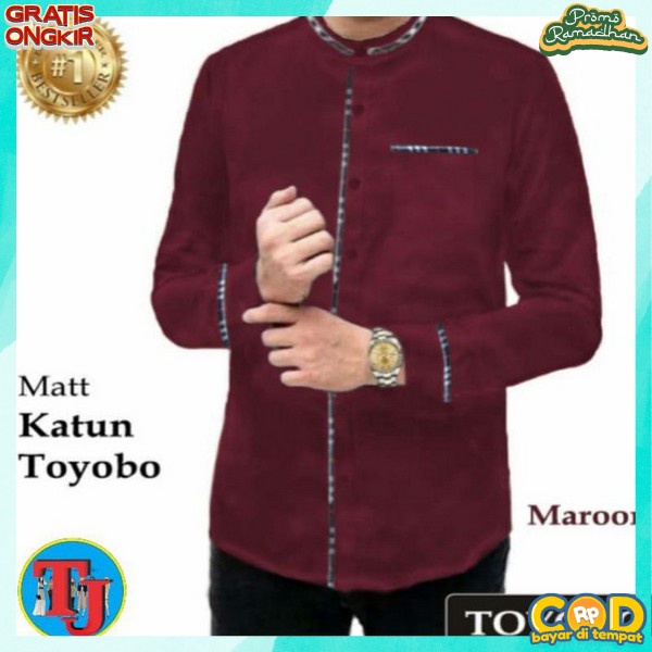 Bj Kpko Lebaran Ptia Dewasa Baju Kemeja Kiko Laki2 Bsju Kmja Kerah Fashion Muslim Premium Murah Baju