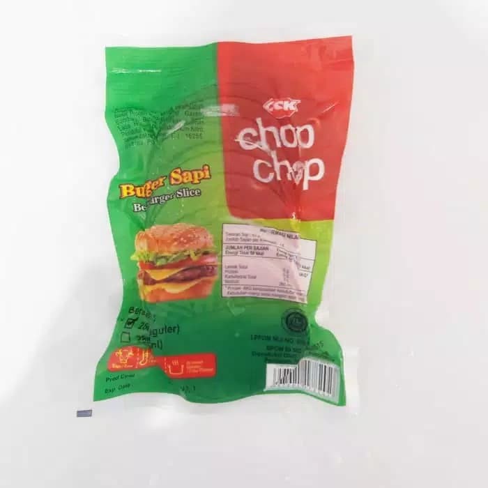 

CHOP CHOP BEEF BURGER SLICE 250GR