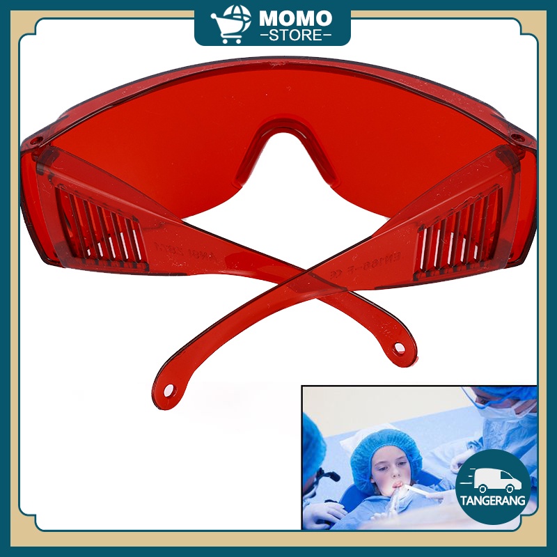 Kacamata Bleaching Pelindung Sinar UV / Kaca Mata Light Cure Red Merah / Goggle Pemutih Gigi