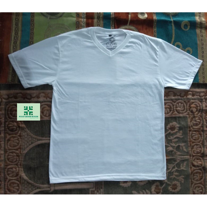 Promo Kaos Polos VNECK Lengan Pendek COTTON COMBED 30S Putih Polos Termurah!!!