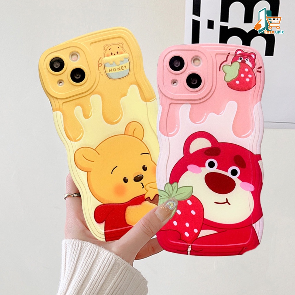 SS800 SOFTCASE SILIKON WAVY GELOMBANG POOH &amp; LOTSO FOR OPPO A58 A78 A3S A1K A5S A7 A12 F9 A11K A15 A15S A35 A16 A16S A17 A17K A36 A76 A37 NEO 9 A39 A57 A8 A31 A5 A9 A52 A92 A53 A33 2020 A57 2022 A77S CS5411