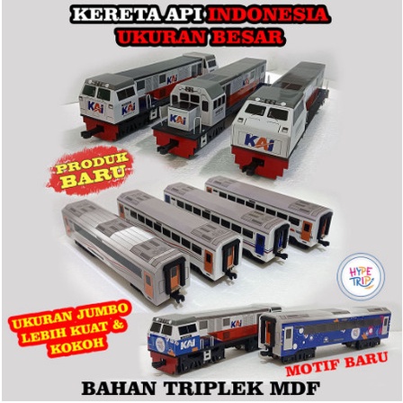 Miniku Miniatur Kereta Api Indonesia Mainan Lokomotif Kereta Api Kayu