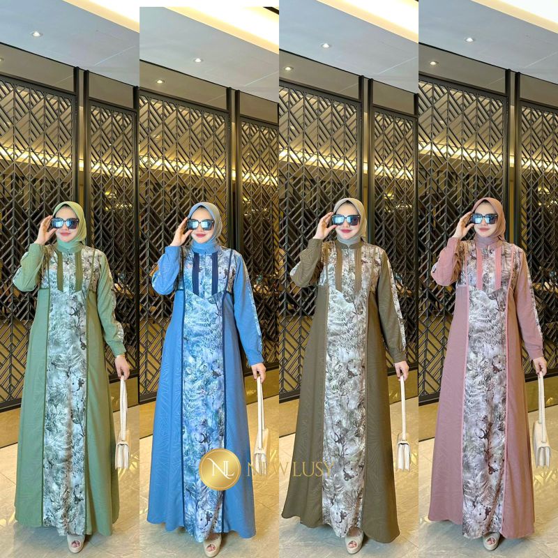 gamis new lusy ORI/mahalini dress new lusy,dress terbaru 2023