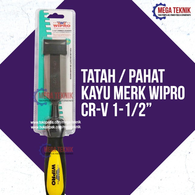 *$*$*$*$] Tatah / Pahat Kayu / Wood Chiesel Wipro CR-V 1 - 1/2"