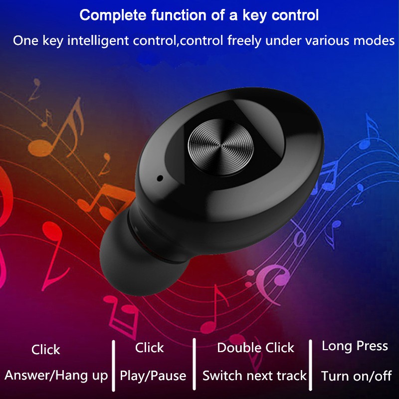 GROTIC Headset Bluetooth Earphone Wireless Stereo HIFI BT5.0 Sport Music Mini Earbuds TWS XG12