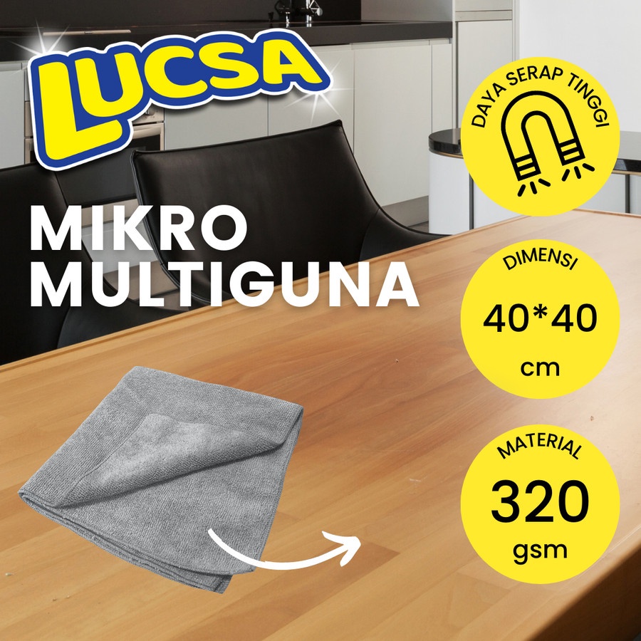 Ktmstore Kain Lap Microfiber Serbaguna Lap 30x40cm Lucsa MIkron LW-260