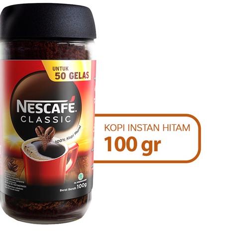 

✷ Nescafe Classic Kopi Hitam Instan Jar 100 gr ✮
