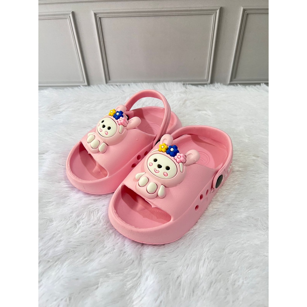 DX-508E-KLC Sandal Anak Perempuan Selop Tali Belakang Karakter Kelinci / Sandal Selop Karet Anak Cewek Merek Dulux Ukuran 20-25