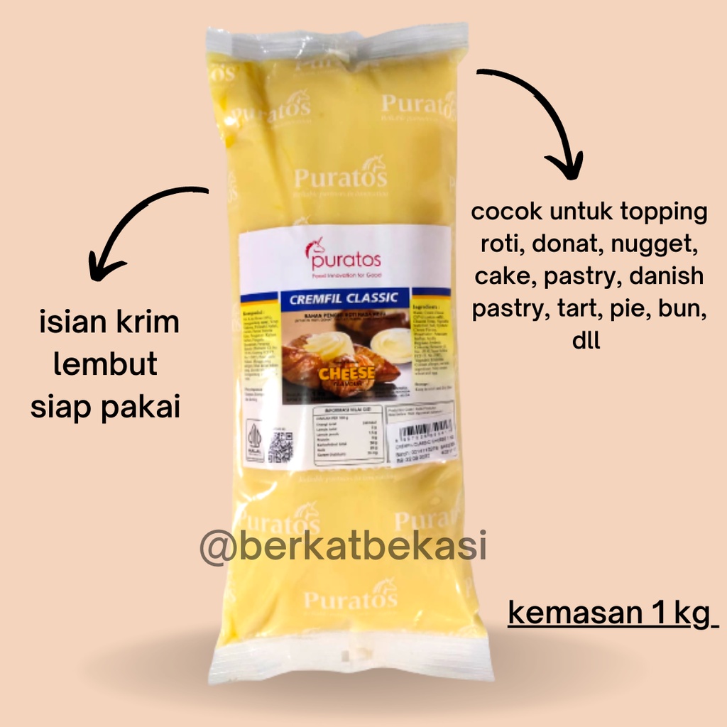 

CREAMFIL FILLING CHESEE PURATOS / FILLING KEJU / 1 KG