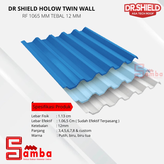 ```````] DR SHIELD HOLOW TWIN WALL RF 1065 MM TEBAL 12 MM ATAP UPVC ALDERON
