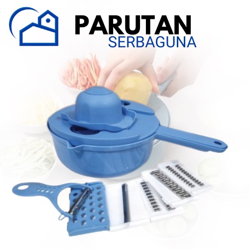 10 IN 1 ALAT PEMOTONG KENTANG SAYURAN BUAH BAHAN MULTI FUNGSI PENGIRIS PARUTAN NICER DICER / Parutan set / worldcut multi slicer 10 in 1 / alat pemotong sayuran 7001