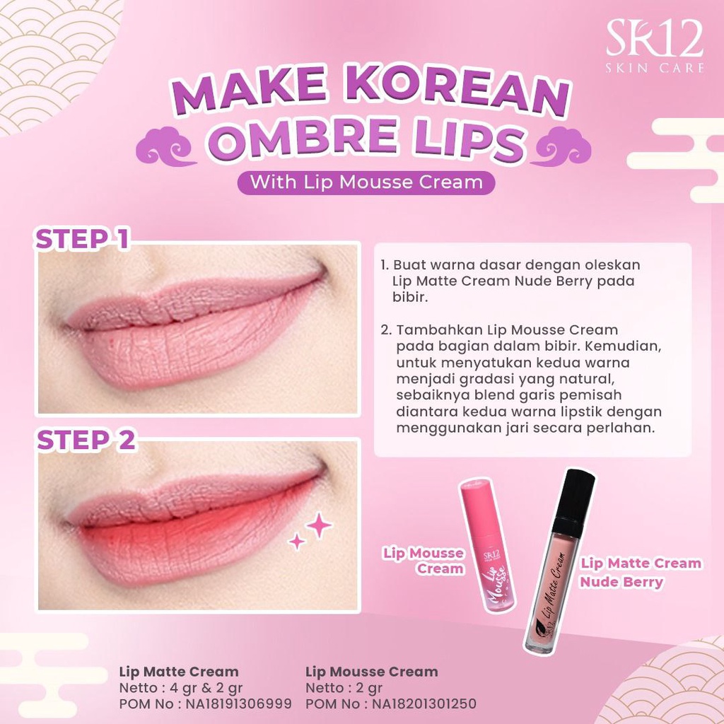 TERLARIS..!! SR12 LIP MATTE CREAM BPOM / LIPSTIK MATTE MAKE UP / BEBAS PARABEN , TAHAN LAMA &amp; RINGAN