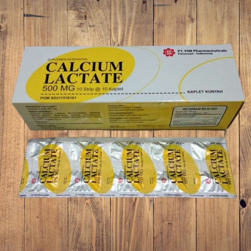 PIM BOX CALCIUM LACTATE 500MG MERK PIM PER BOX