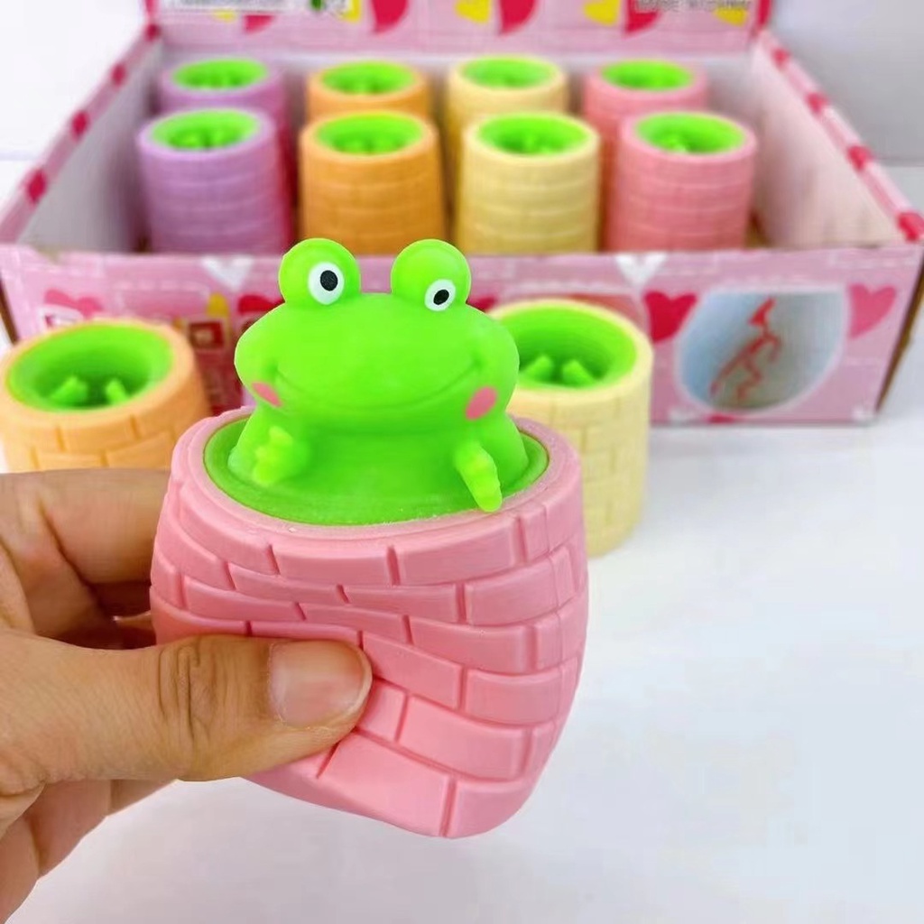 【WZ018】Sky Mall Mainan Squishy katak Squisi Tikus Keju Karet Silikon / Mainan Pencet Pop It Lucu Murah Penghilang Stress