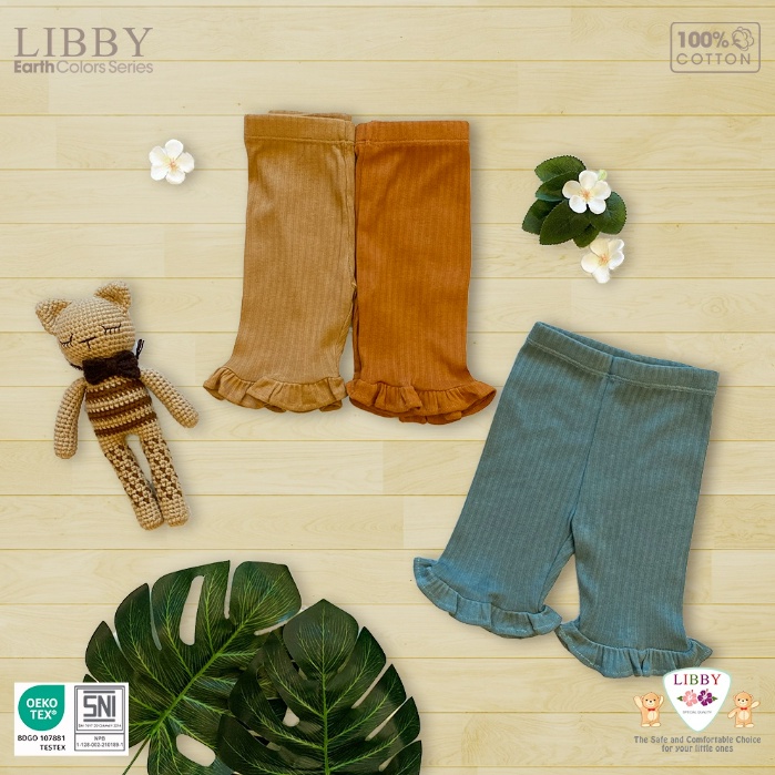 Libby 9M-8Y Celana 7/8 Rib Renda Anak Perempuan Easy Calf Pants CBKS