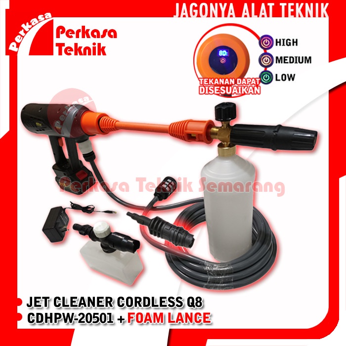 >>>>>] JET CLEANER BATERAI MOLLAR CDHPW20501 Q8 CORDLESS STEAM 45 BAR DIGITAL