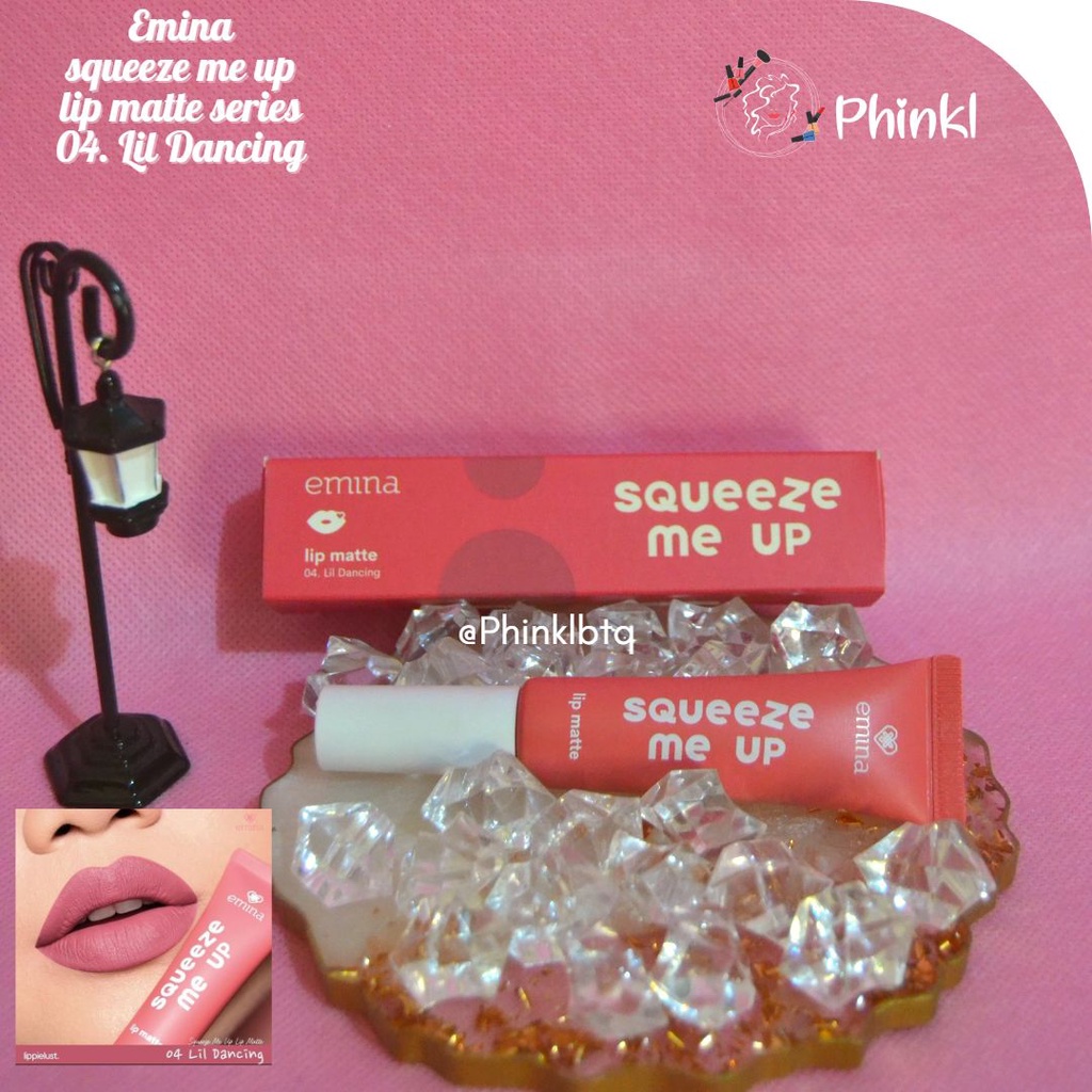 `ღ´ PHINKL `ღ´ ╰☆☆ 𝔢мιℕά ☆☆╮Emina Squeeze Me Up Lip Matte lipstick unik untuk remaja lembut tidak bikin bibir kering