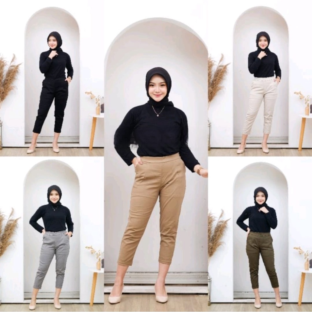 Celana 7/9 Wanita Katun Twill Strecht Gio Pants