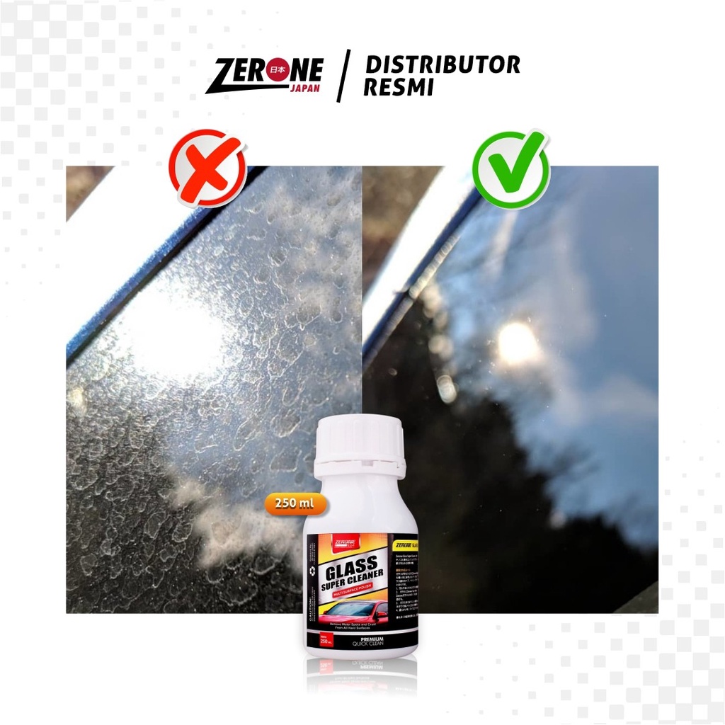 Zerone Paket Instant Coating Pembersih Mobil biar Kinclong Dan Zerone Glass Super Cleaner Obat Jamur Kaca Ampuh