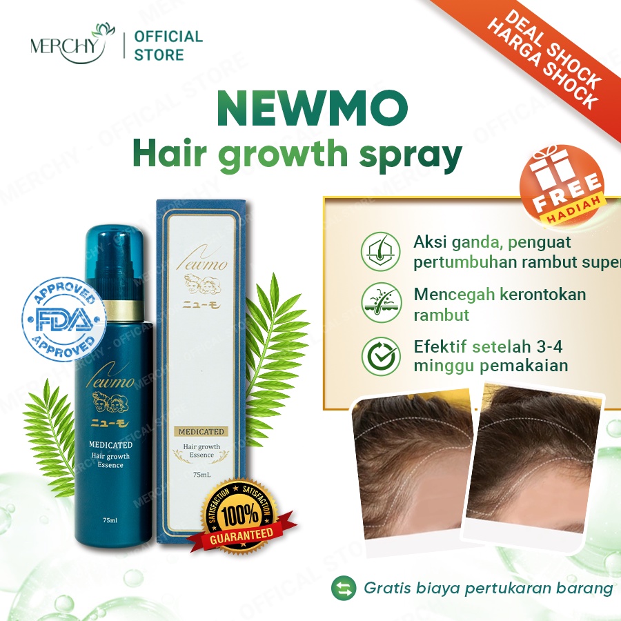 Semprotan penumbuh rambut Newmo asli Jepang