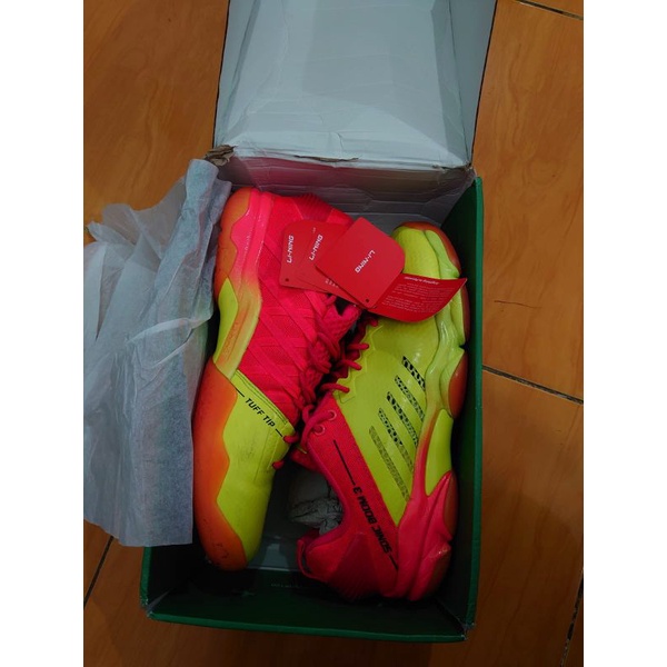 Sepatu Badminton Lining Sonic Boom  Original ( Second No Minus Kondisi 90%)